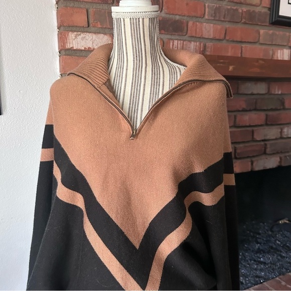 NWT SER.O.YA Abi Oversized Pullover Sweater Brown Black Sz XXS - Picture 6 of 12